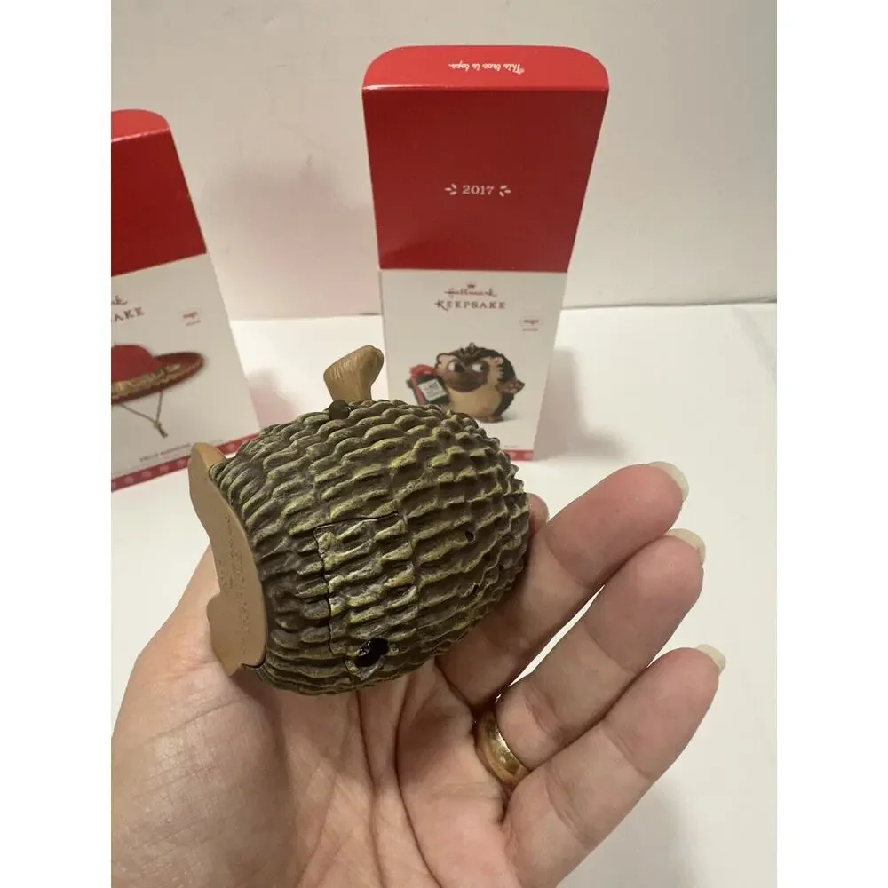 2 Hallmark Keepsake 2017 Sound Ornaments Feliz Navidad Hat + U Can’t‎ Touch This